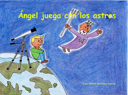 Angel juega con los astros